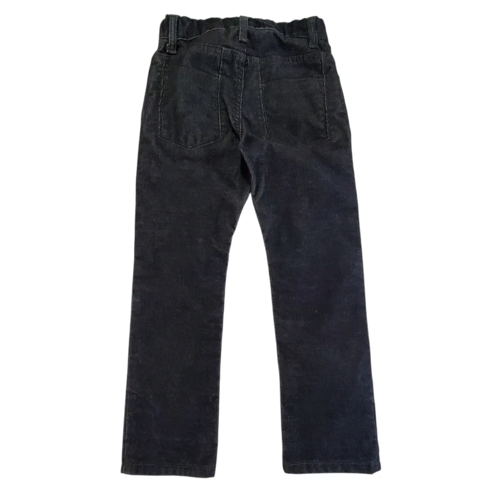 K1009 GapKids Boys Slim Straight Fit Corduroy Pants Charcoal Gray Size 6